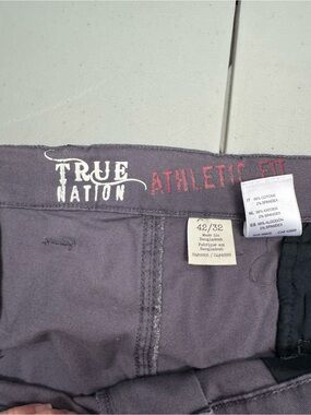 True Nation Men's Athletic Fit‎ Cargo Pants - Charcoal Gray
